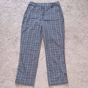 Abercrombie & Fitch Plaid Simone High Rise Ankle Flare Pants